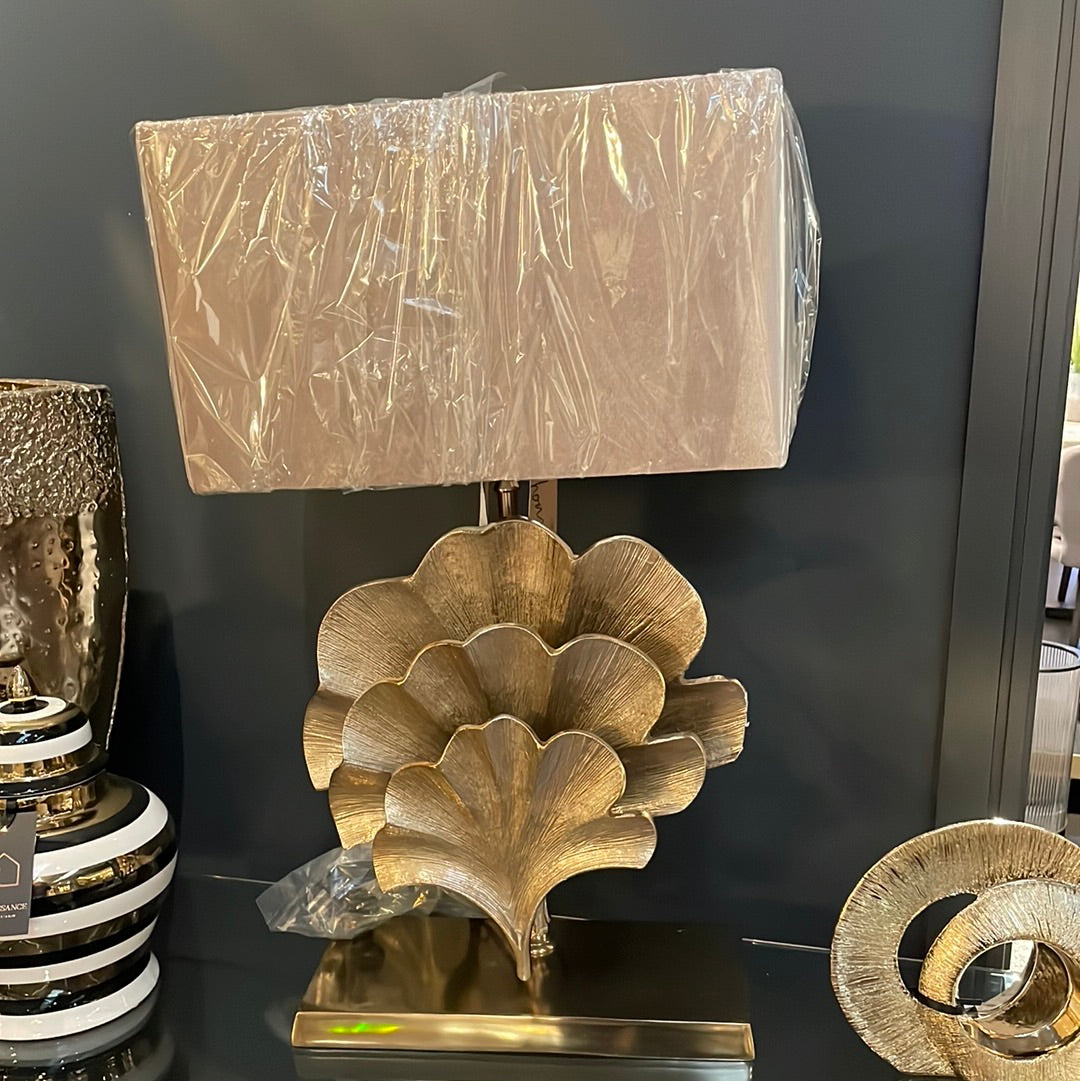Leah Lamp With Shade - Gold-Renaissance Design Studio