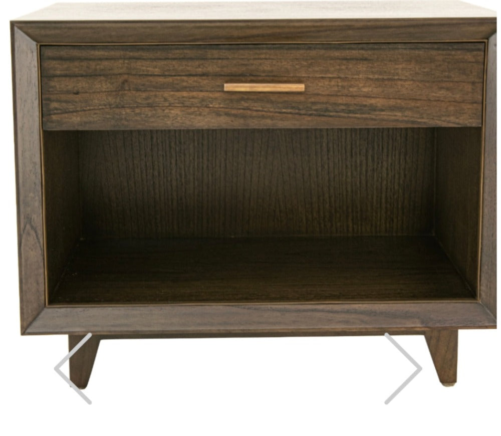 LEANAN WIDE BEDSIDE CABINET-Renaissance Design Studio
