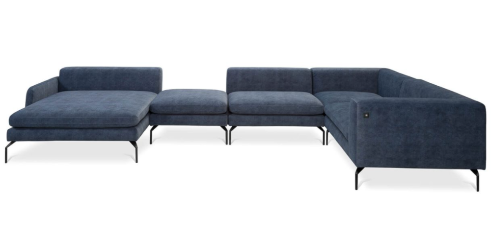 Lela Modular Bespoke Sofa with extra wide seats and chaise and USB port reduced this week-corner sofas-Renaissance Design Studio