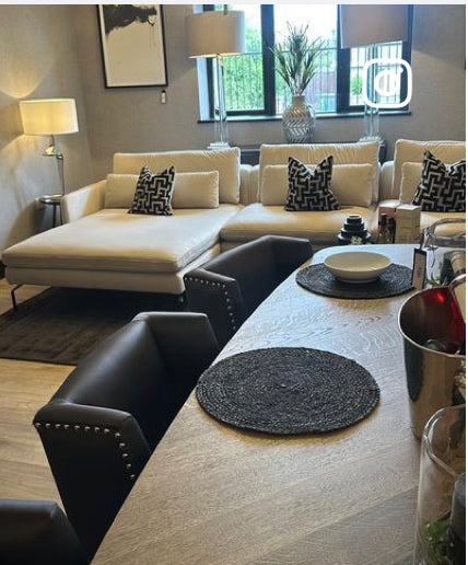 Lela Modular Bespoke Sofa with extra wide seats and chaise and USB port reduced this week-corner sofas-Renaissance Design Studio