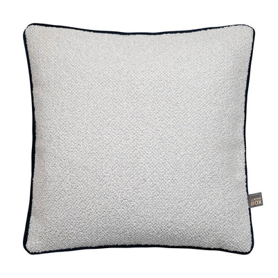 Leyla Boucle feather filled Cushion in 3 Sizes Ecru Navy