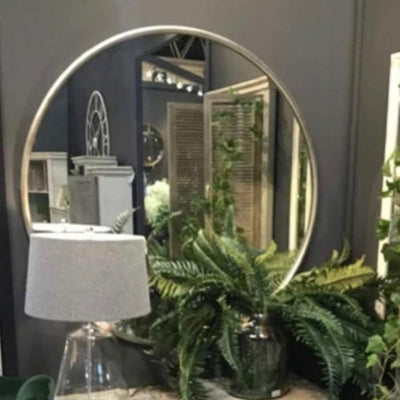 Liberty 120 cm extra large round hall mirror champagne silver REDUCED to almost HALF PRICE No exchange clearance .