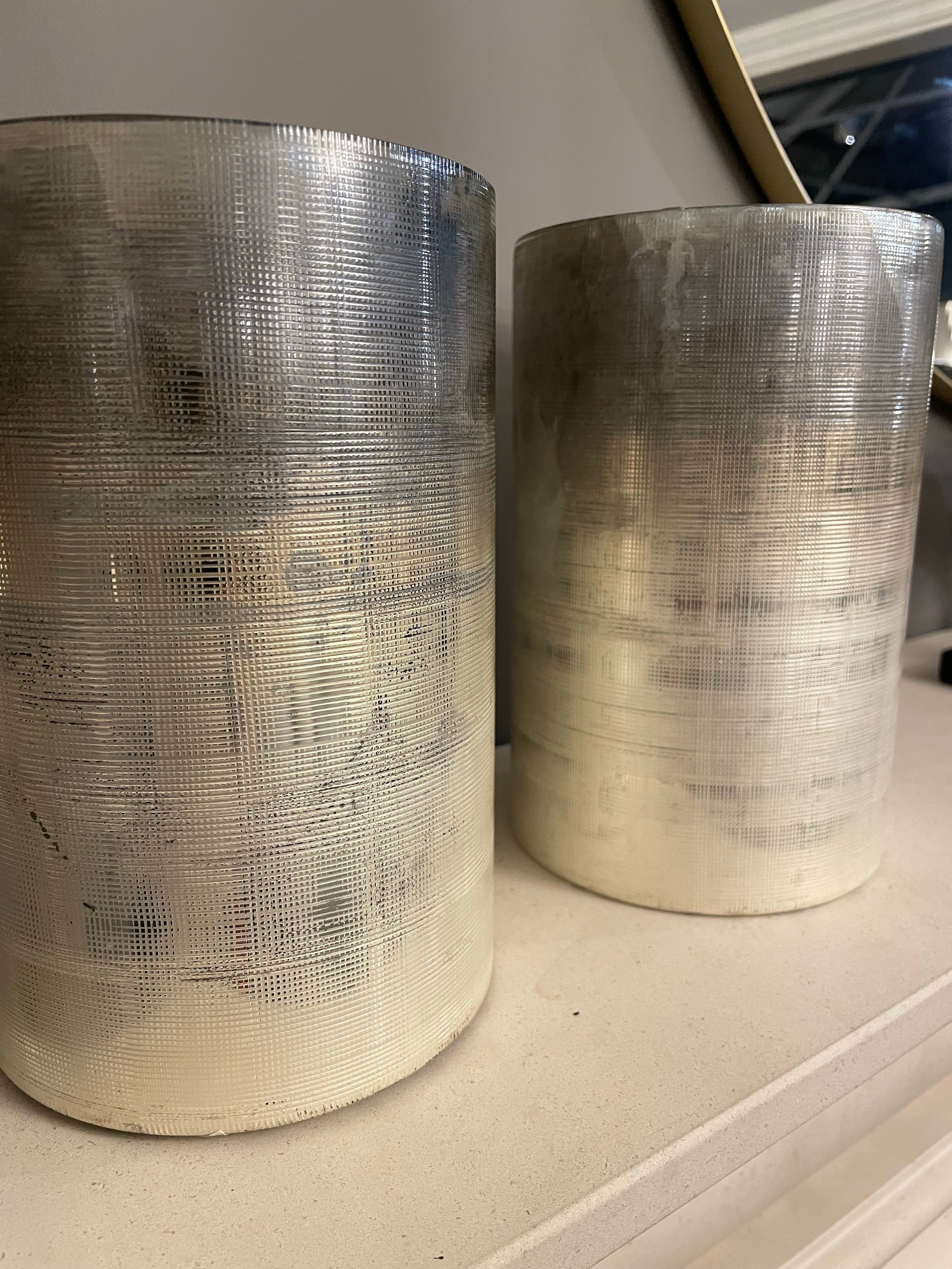 Libra large glass hurricane vase-Renaissance Design Studio