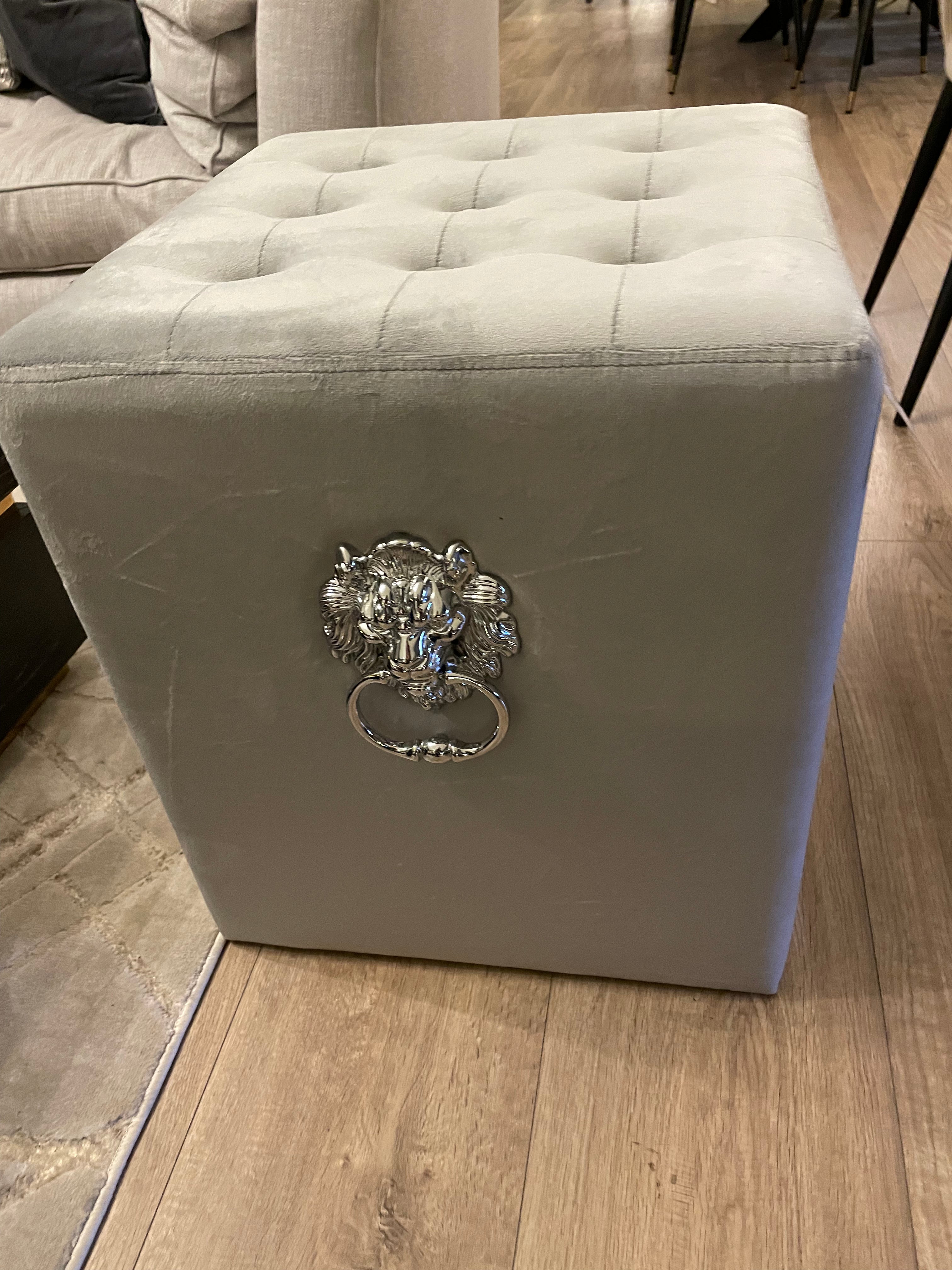 Lion head footstool-Footstool-Renaissance Design Studio