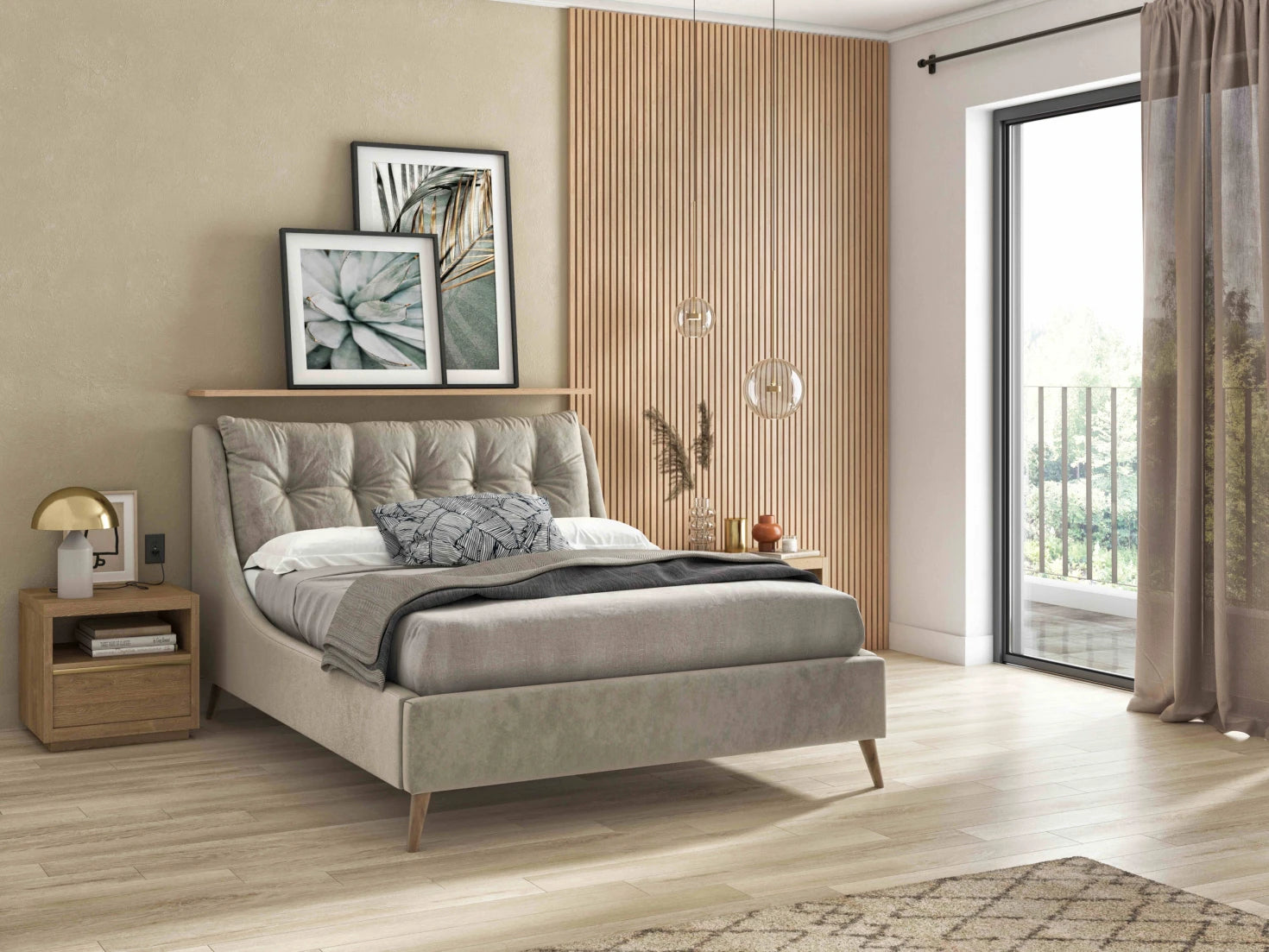 Louis Custom ultra modern styling handmade bed w delicious curves Price from €1475-Bed-Renaissance Design Studio