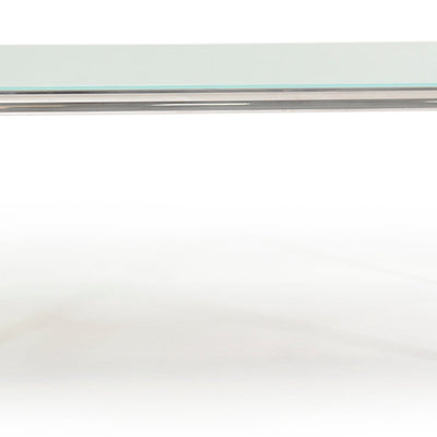 Louis white dining table 160 cm chrome and white glass reduced to clear