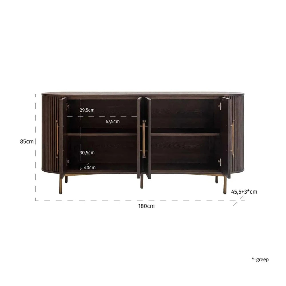 Lulu 4 Door Sideboard-Renaissance Design Studio