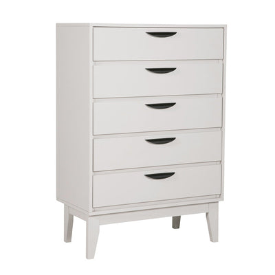Luna Value 5 Drawer Chest of Drawers Taupe
