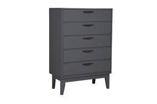 Lunar tall chest in dark grey-Renaissance Design Studio