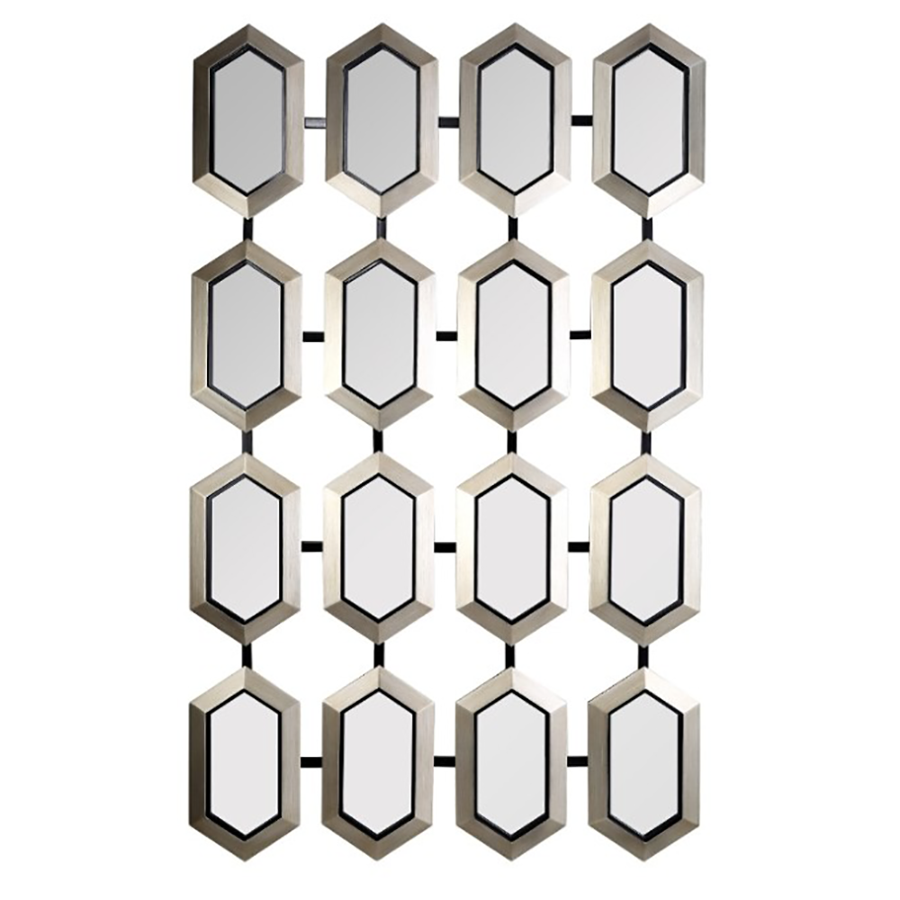 Luvelle Leaf Section gold Designer Mirror by RV ASTLEY-Mirrors-Renaissance Design Studio