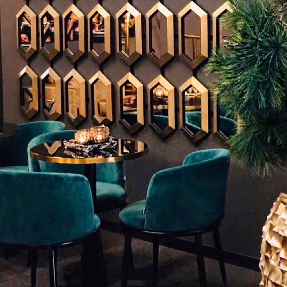 Luvelle Leaf Section gold Designer Mirror by RV ASTLEY-Mirrors-Renaissance Design Studio