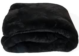 Luxurious Rachel Faux Fur Large 180 x 150 cm in Black-Renaissance Design Studio