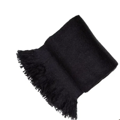 Malini Serena Black Mohair throw