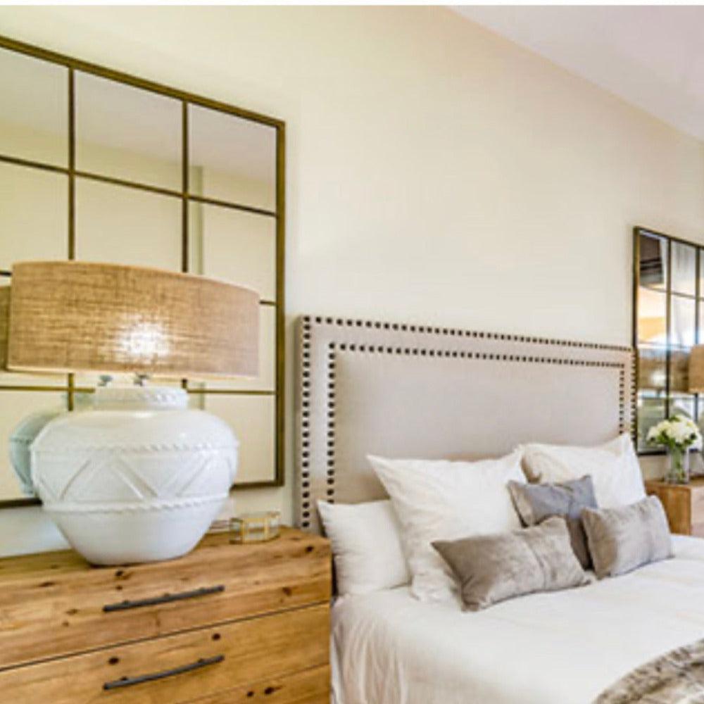 Manhattan P 9 -Section Mirror. 118 x 118 cm black reduced-Renaissance Design Studio