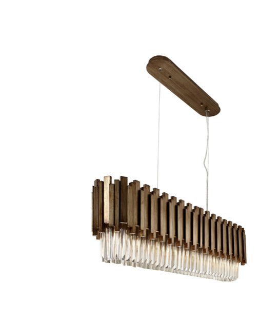 Meabh long over table gold chandelier. REDUCED-Renaissance Design Studio