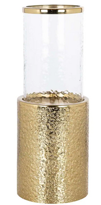 Megan Gold and glass Hurricane in 2 sizes