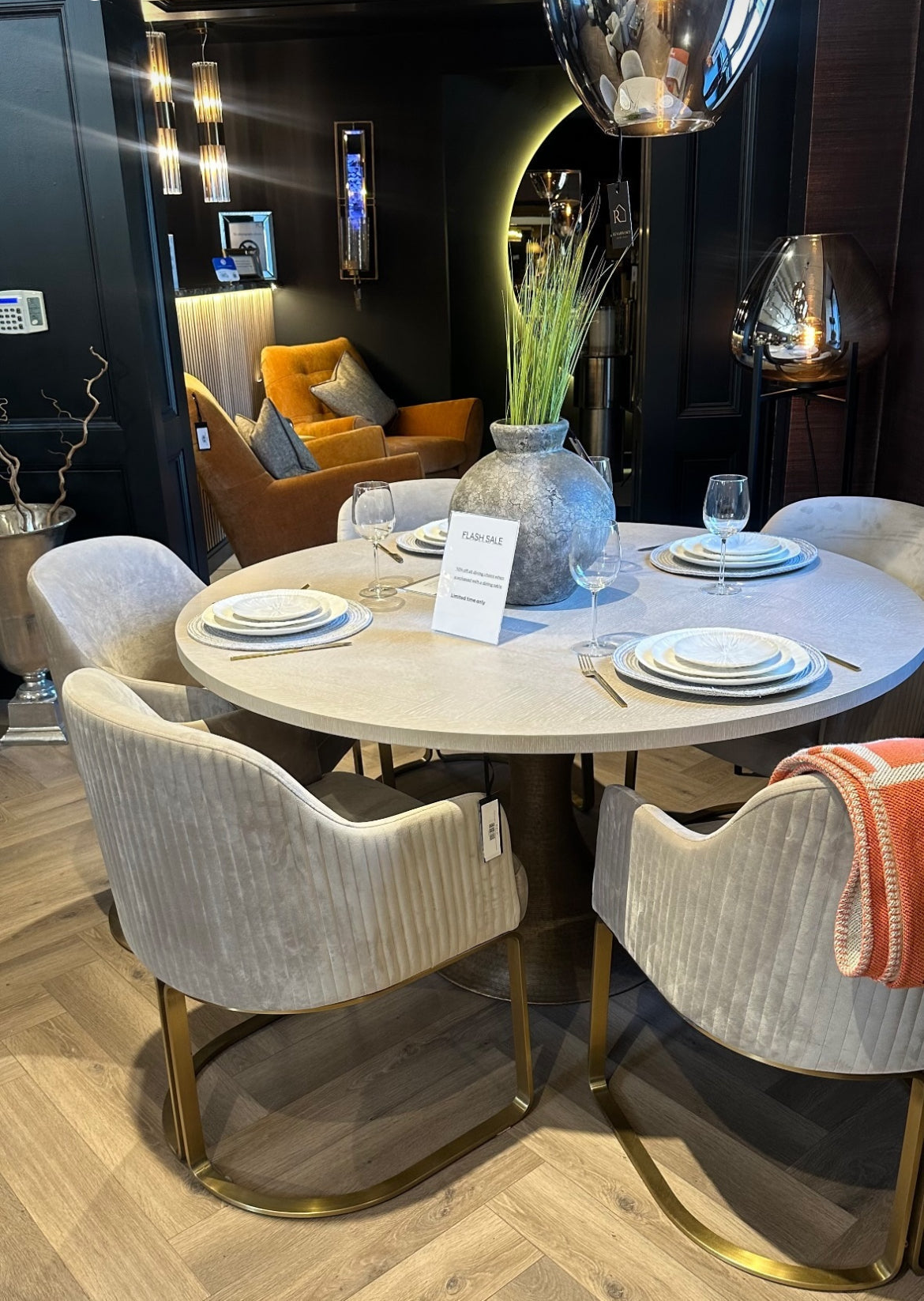 Melchior Round Dining Table by Eichholtz-Dining Table-Renaissance Design Studio