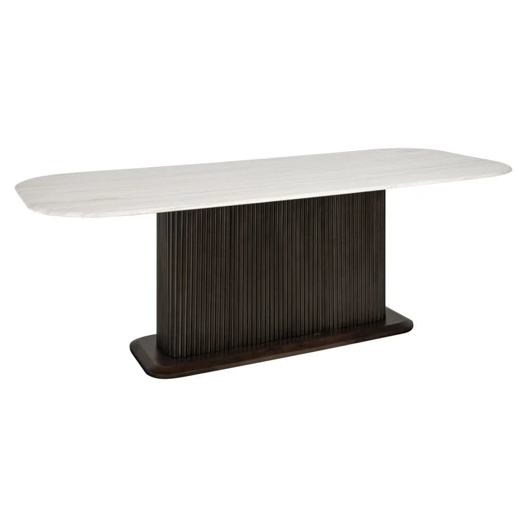 Meridian large Morchana marble dining table on stunning floating base-Renaissance Design Studio