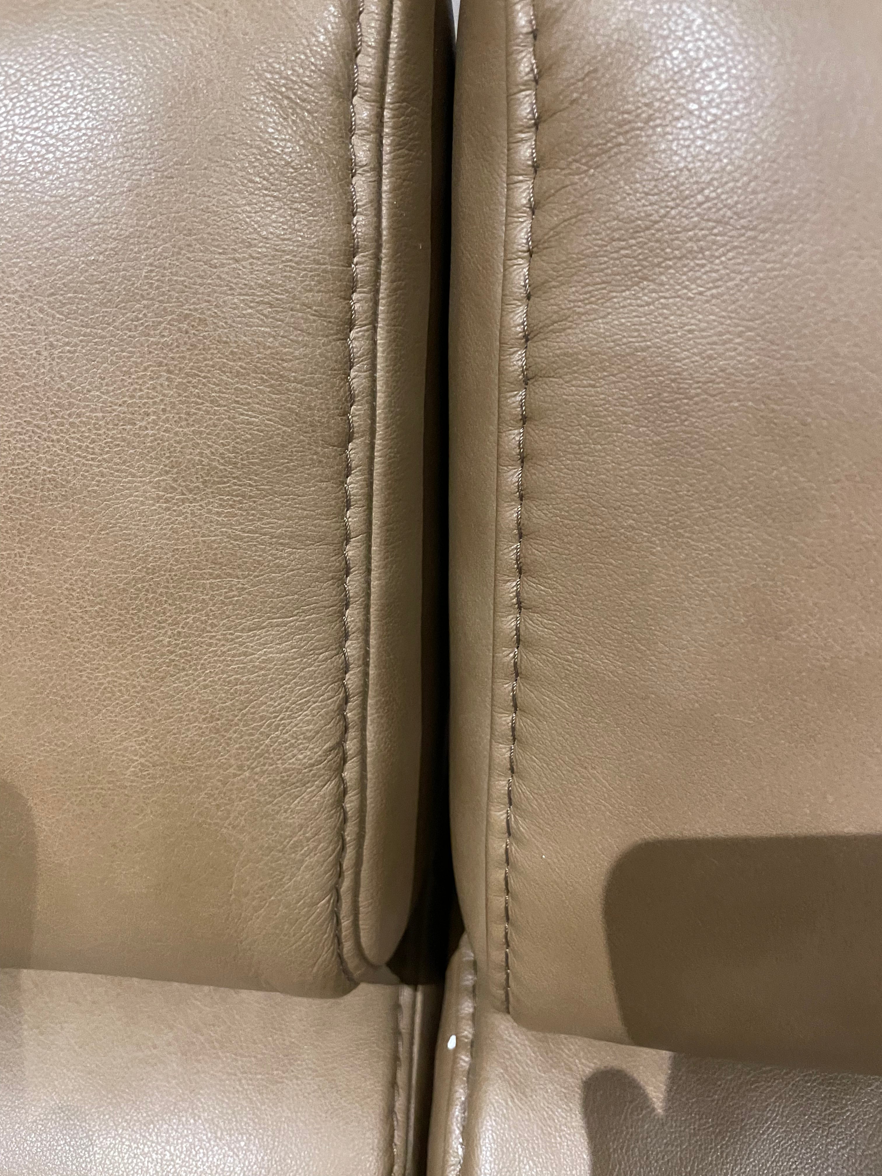 Mezzana Italian top Grade leather chaise sofa further reduced LAST ONE sold as seen-Renaissance Design Studio