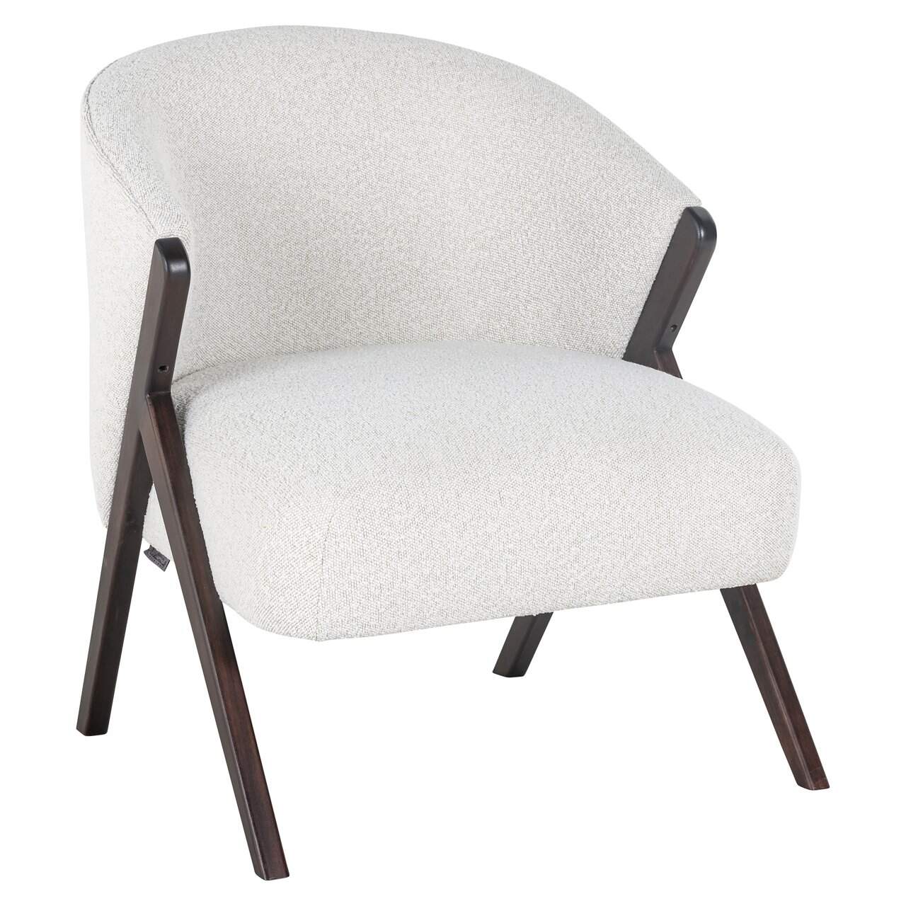 Mia occasional chair in white boucle-Renaissance Design Studio