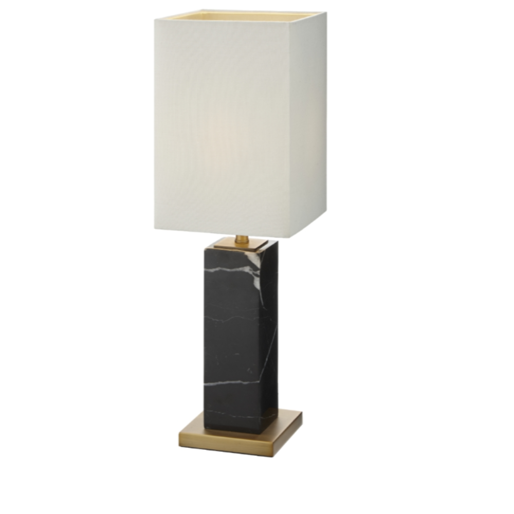 Micaela Black Marble Table Lamp reduced clearance offer on designer lighting-Renaissance Design Studio