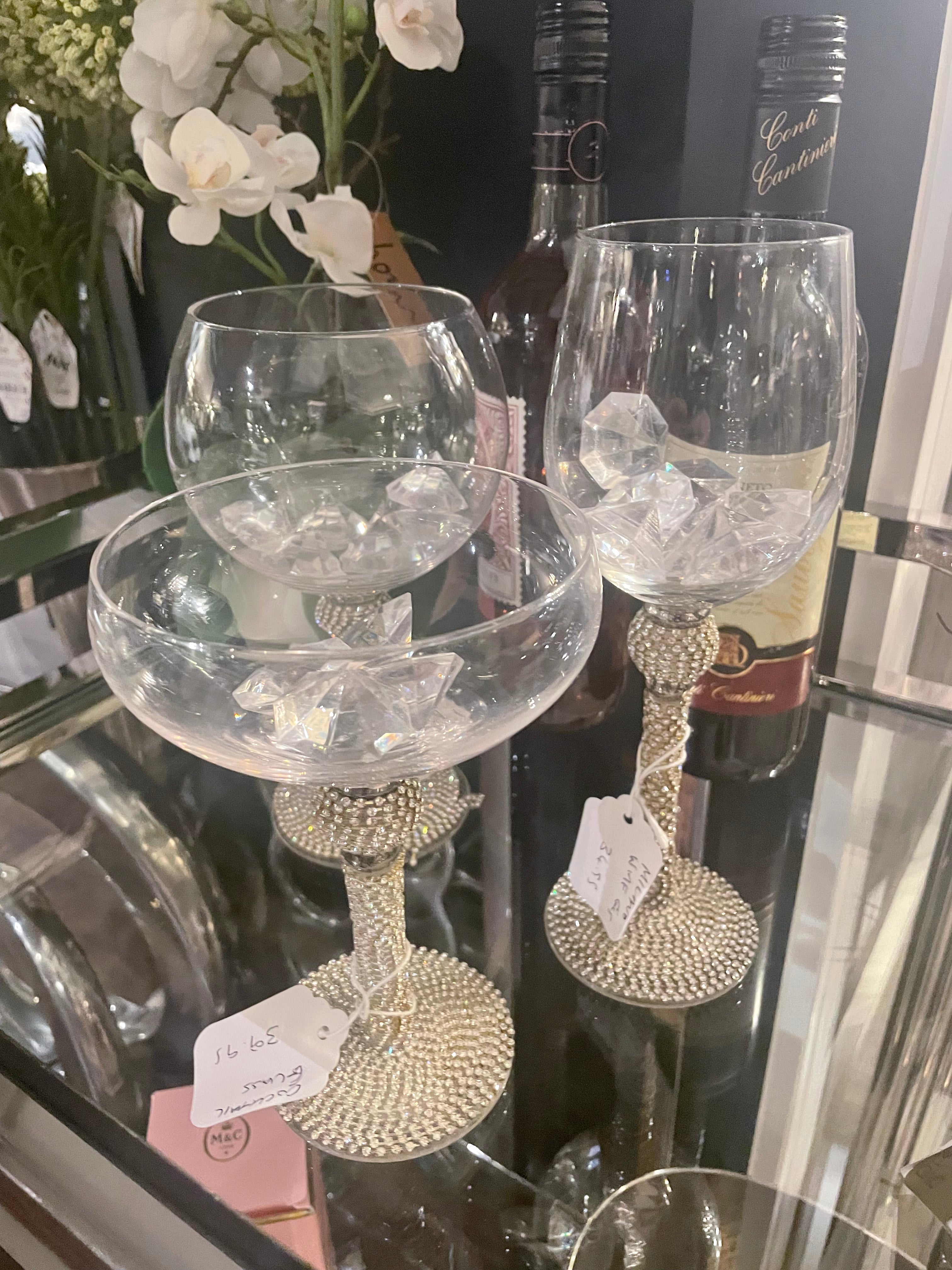 Milano diamonte red wine glass reduced-Renaissance Design Studio