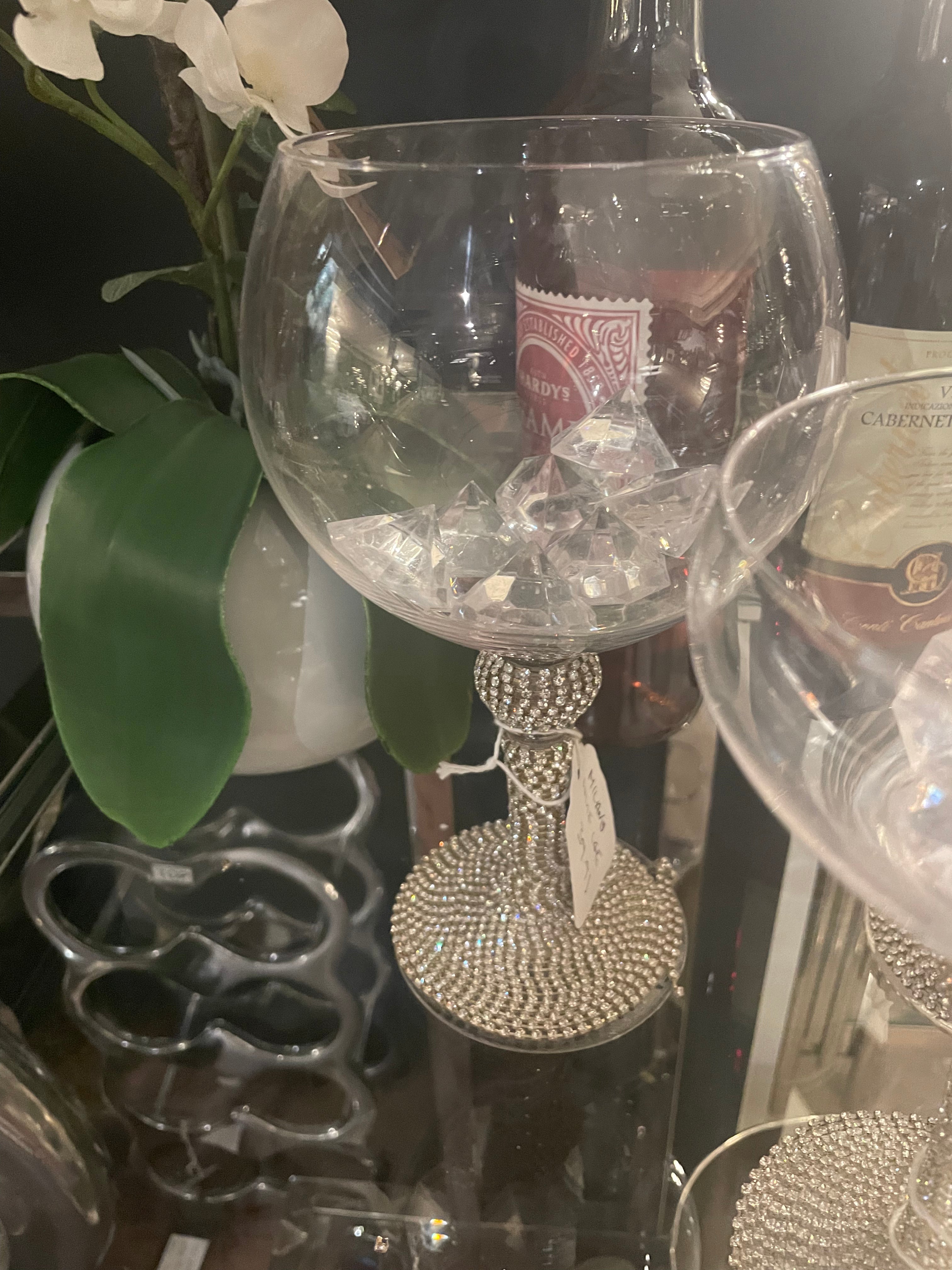 Milano diamonte red wine glass reduced-Renaissance Design Studio