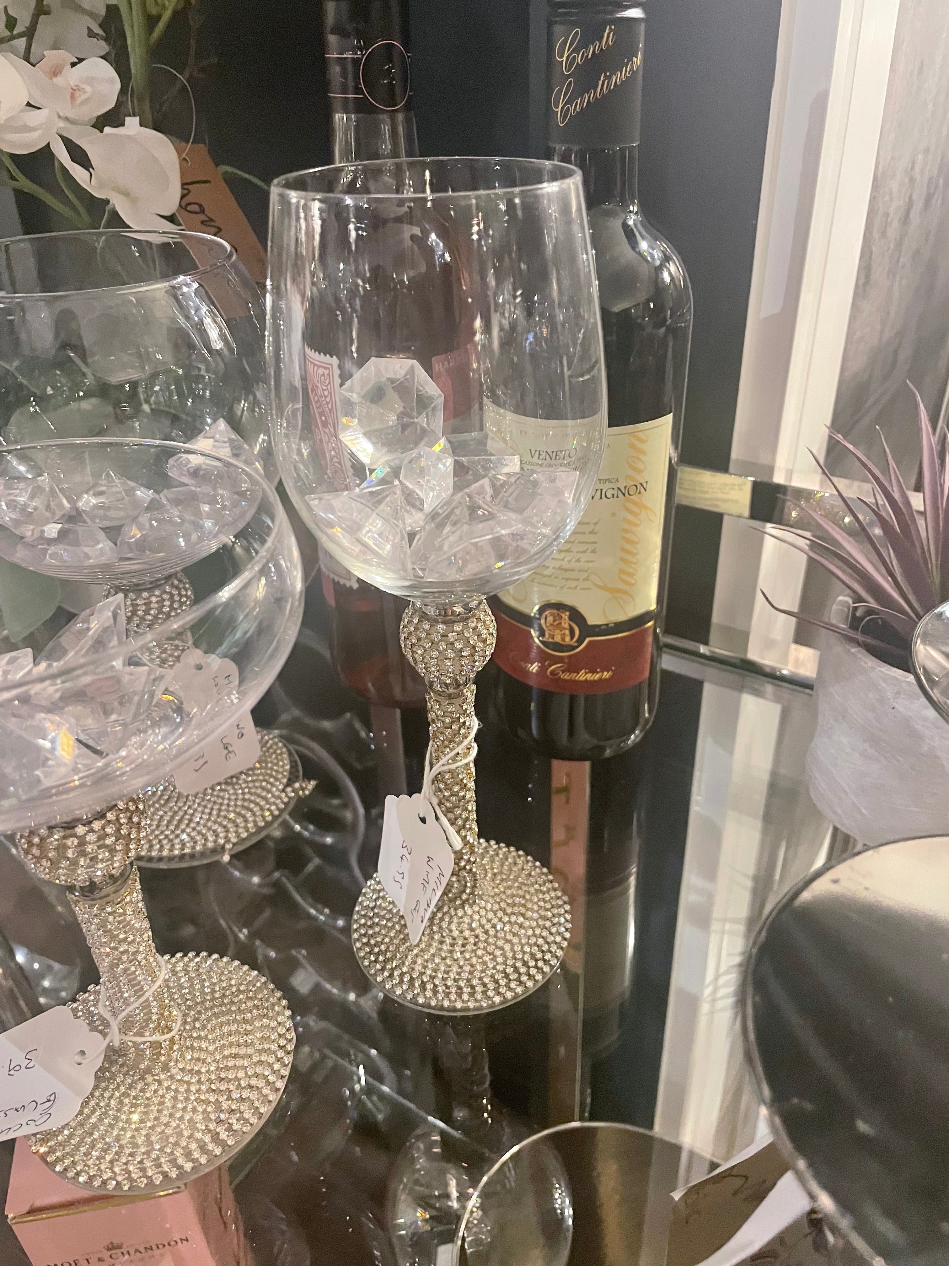 Milano diamonte wine glass reduced-Renaissance Design Studio