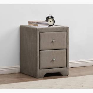 Mink covered bedside cabinet locker-Renaissance Design Studio