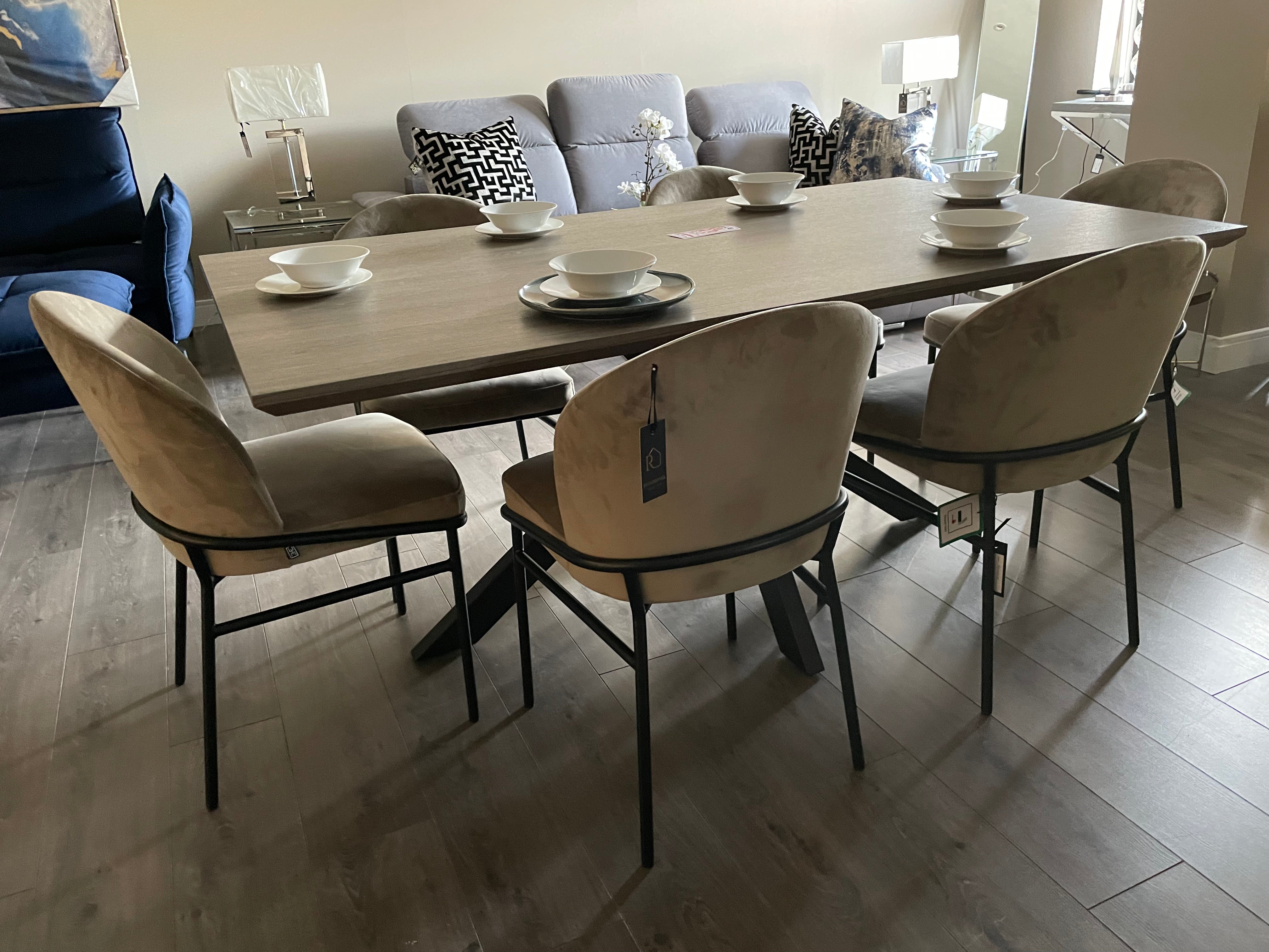 Mirabeau Rectangle Extending Dining Table 140cm - 180cm-Renaissance Design Studio