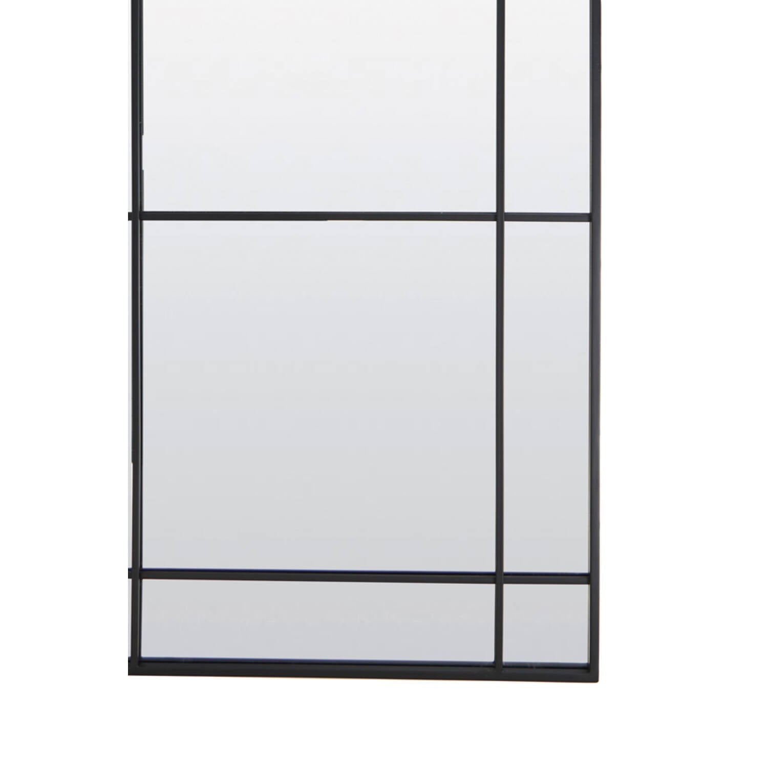 Mirror RINCON clear glass+matt black 77x3x183 cm-Renaissance Design Studio