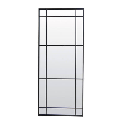 Mirror  RINCON clear glass+matt black 77x3x183 cm