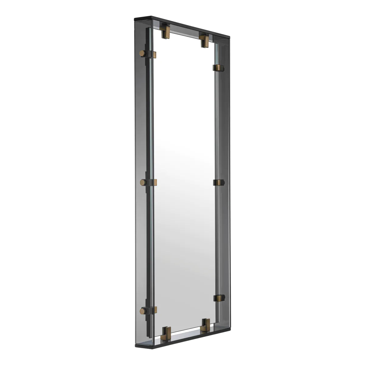 Mirror Verona S Smoke Glass & Antique Brass by Eichholtz-Renaissance Design Studio