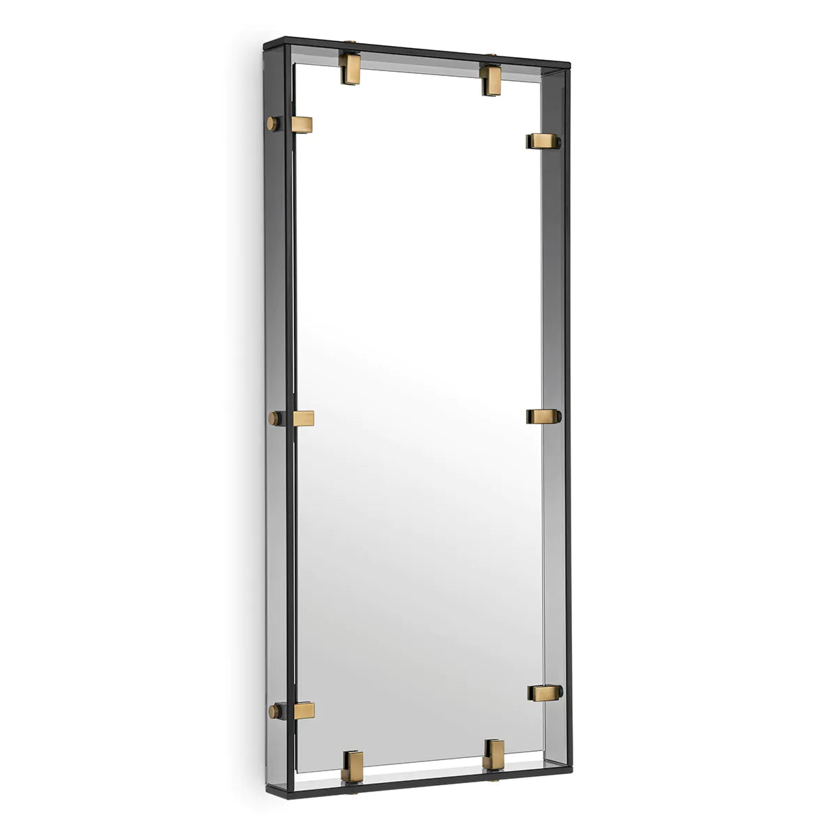 Mirror Verona S Smoke Glass & Antique Brass by Eichholtz-Renaissance Design Studio