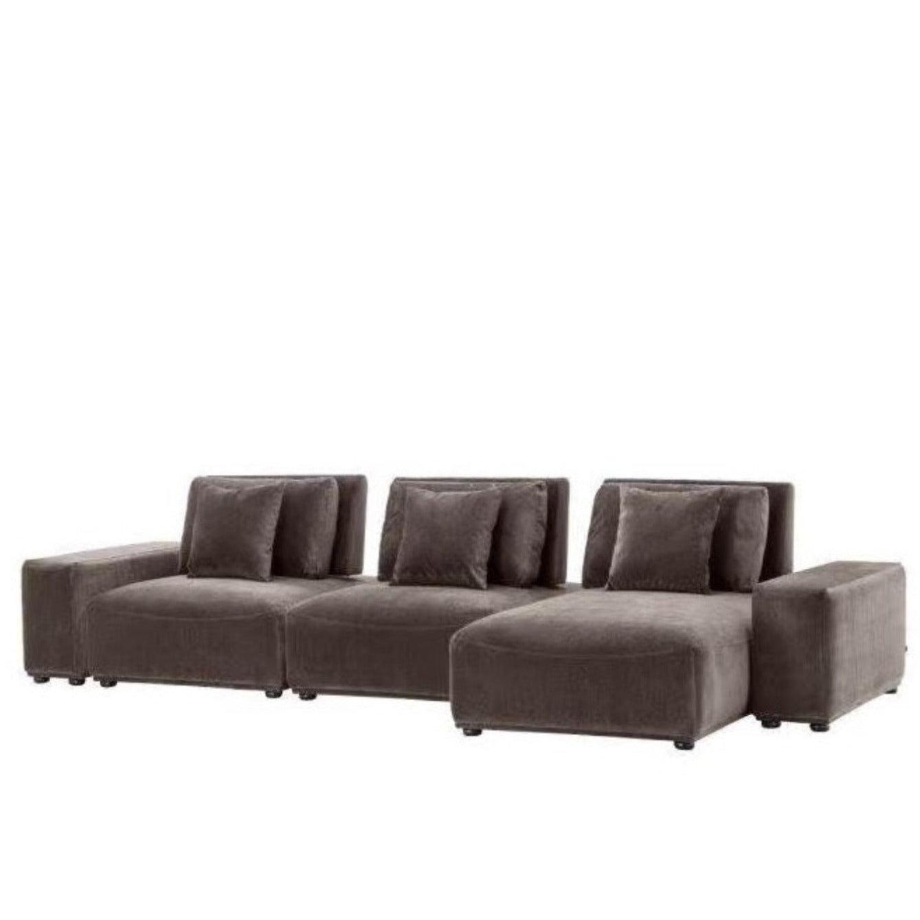 Mondial Modular Sofa with chaise by Eichholtz save up to 50% off ex display-Sofa-Renaissance Design Studio