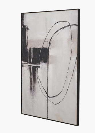 Monochrome Large Abstract Art - Reduced To Clear-Renaissance Design Studio