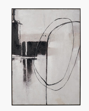 Monochrome Large Abstract Art - Reduced To Clear-Renaissance Design Studio