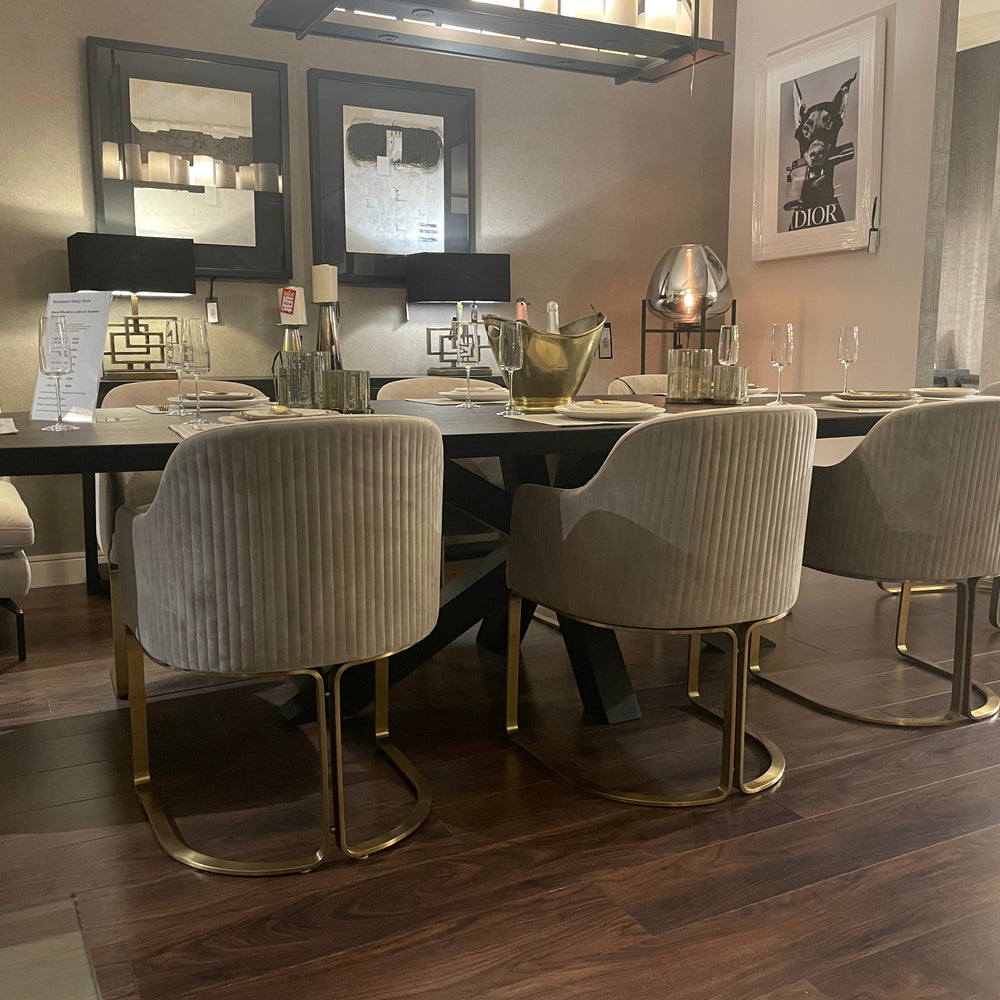 Monterey Whalebone extra width bespoke dining table with spider leg