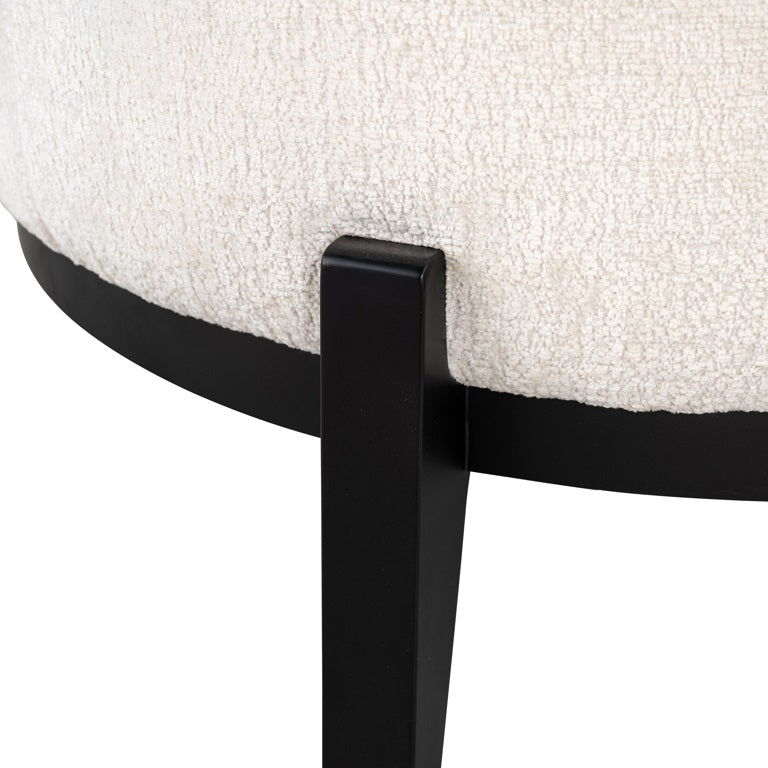 Montreal armchair on plinth White Chenille-Renaissance Design Studio