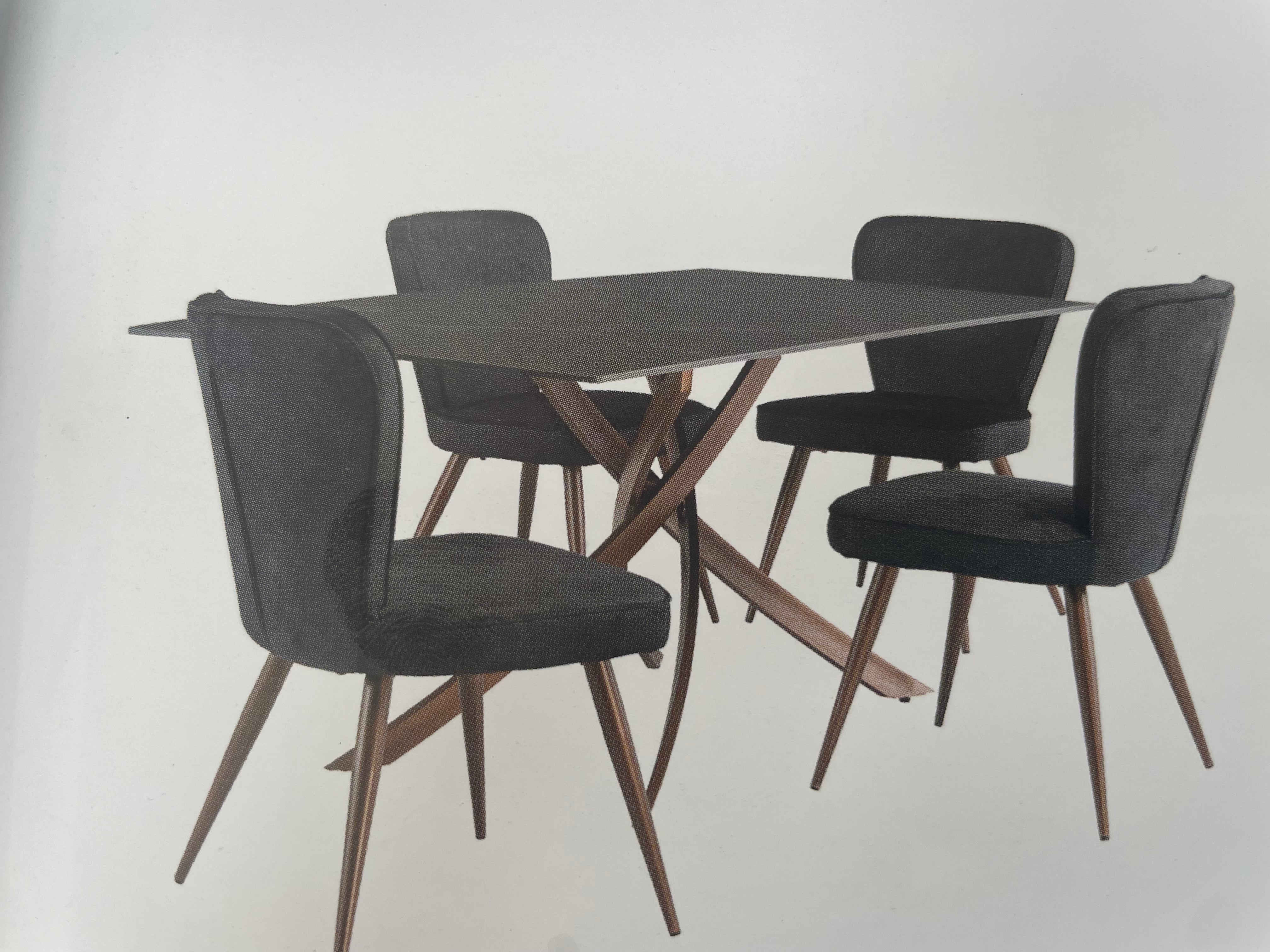 Monty dining table 180 cm black with brass colour legs-Renaissance Design Studio