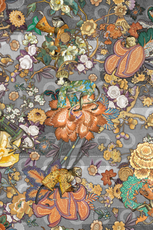Moooi Wallcovering Tokyo Blue Rendezvous Tokyo Blue-Renaissance Design Studio