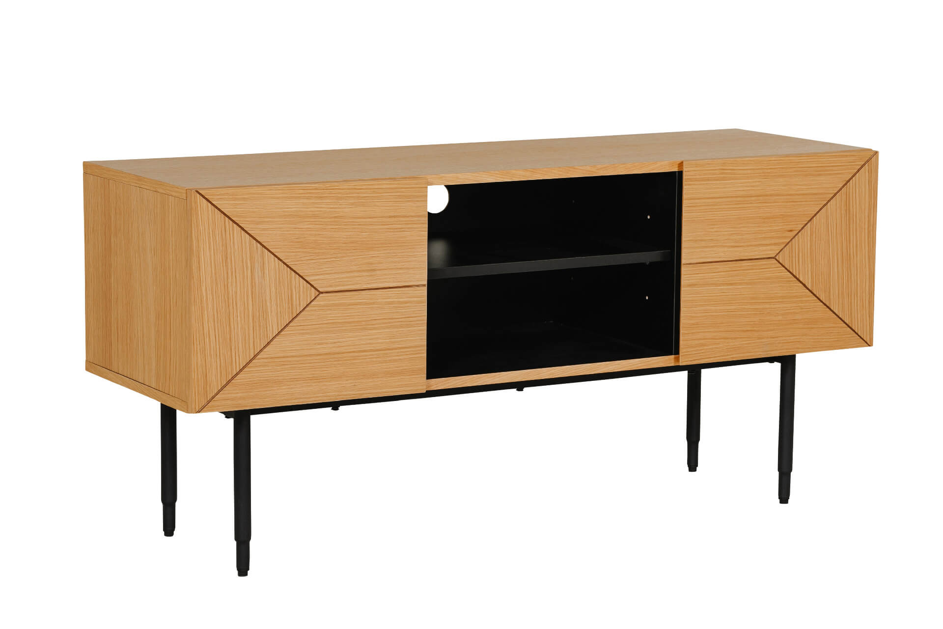 Natalie TV Unit 1200 Natural Oak ( oos)-Renaissance Design Studio