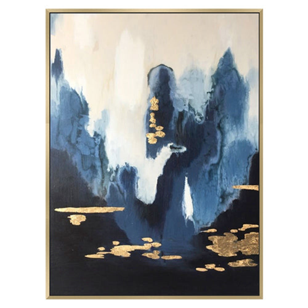 Navy & Gold Zee Art reduced-Wall Art-Renaissance Design Studio
