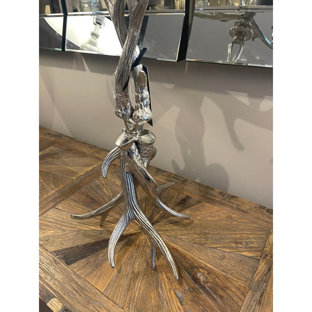 Nickel Antler Tall Candle Holder-Renaissance Design Studio