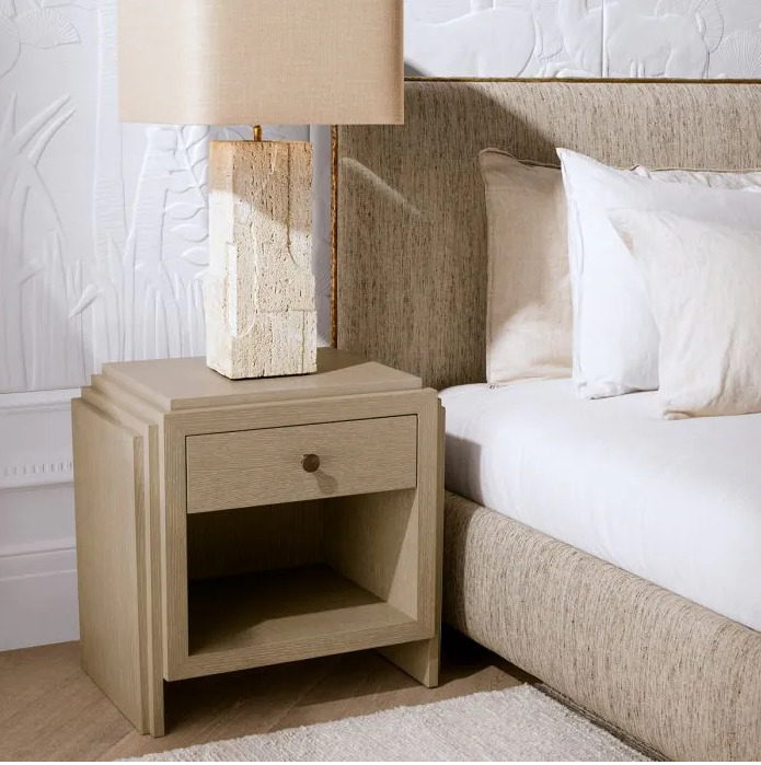 Nightstand Art Deco Washed Oak by Eichholtz-Renaissance Design Studio
