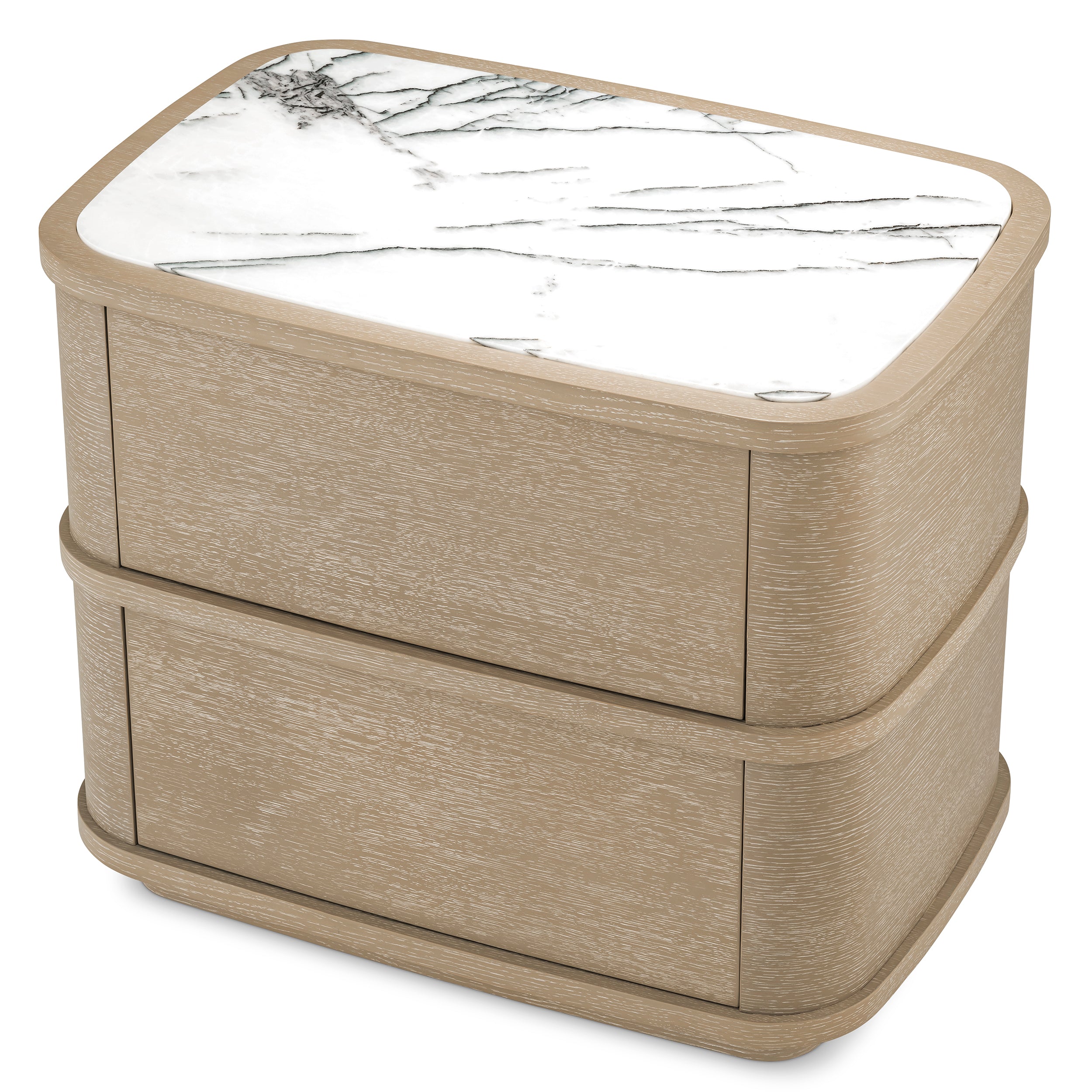 Nightstand Cabana Washed oak veneer by Eichholtz-BEDSIDE CABINET-Renaissance Design Studio
