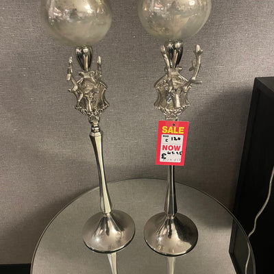 NOA tall Candle holders reindeer stag .less than HALF PRICE