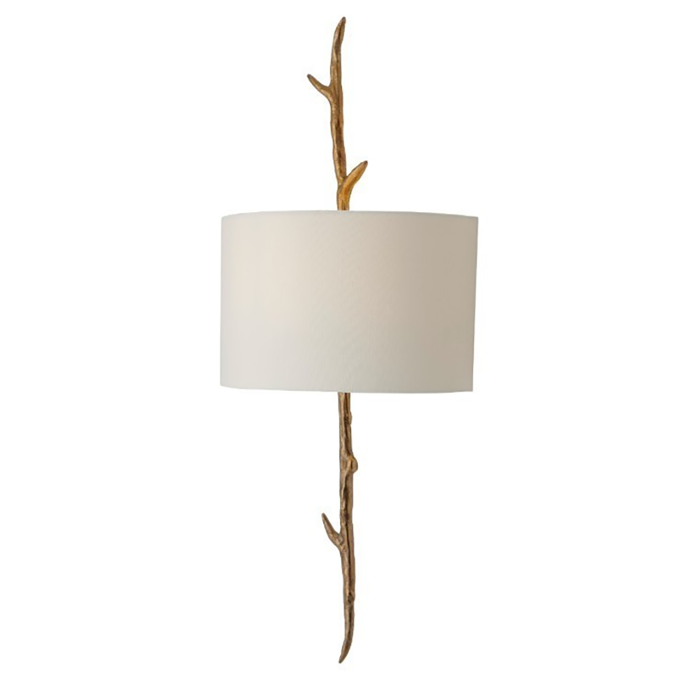 Nostelle branch left wall light with shade-Renaissance Design Studio