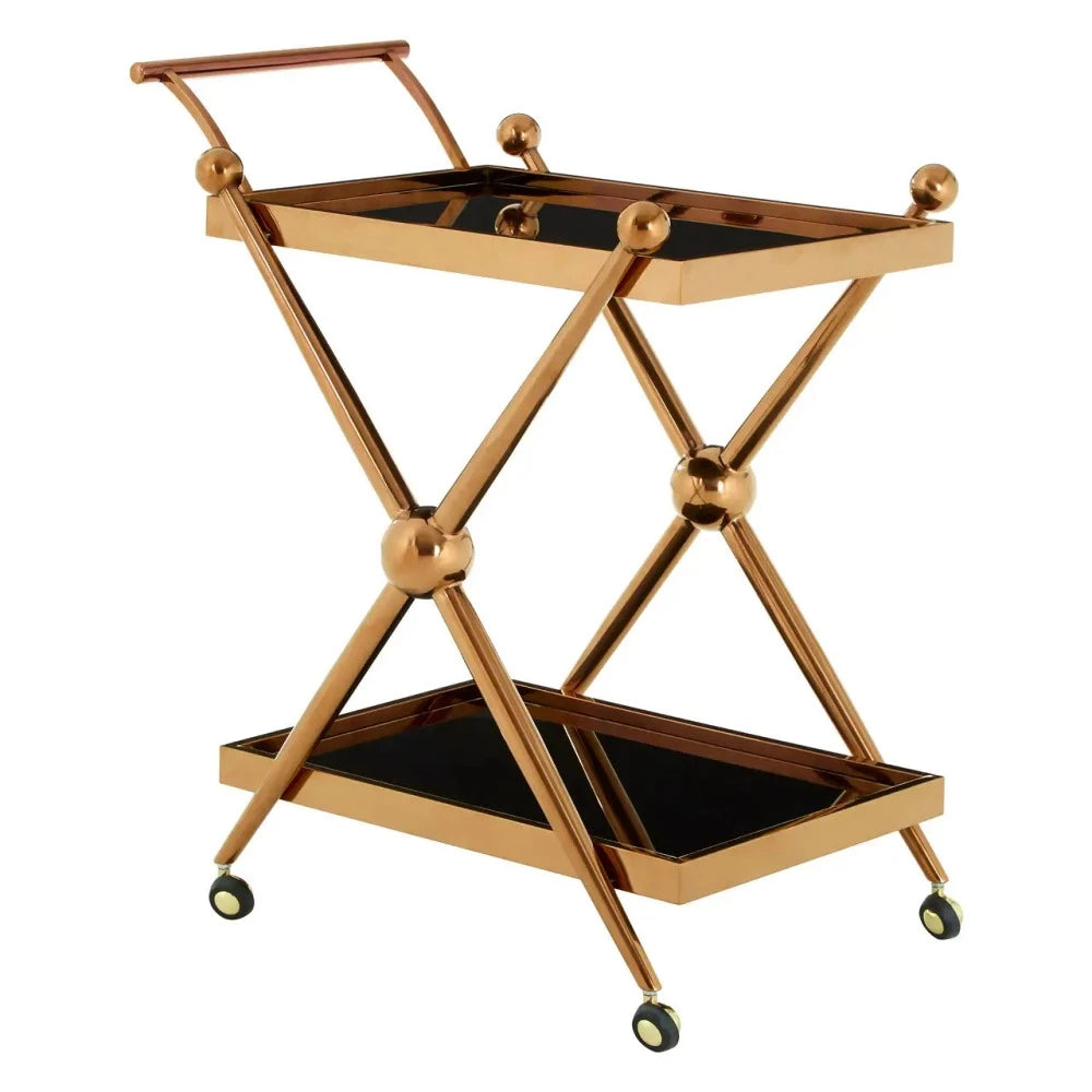 Novelle Rose gold drinks trolley-Drinks Trolley-Renaissance Design Studio
