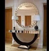 Objet Frameless Round Mirror by RV ASTLEY 110cm reduced-Renaissance Design Studio